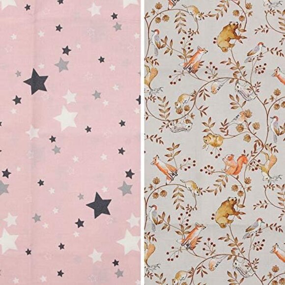 10pcs Cotton Print Quilting Fabric Bundle in 06-Star Pattern, Quarter Size - Picture 4 of 7